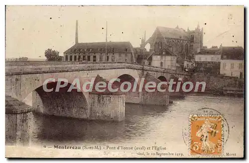 Cartes postales Montereau S et M Pont d'Yonne aval et l'Eglise