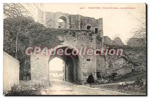 Cartes postales Provins Porte St Jean vue interieure