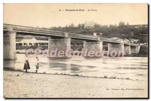 Cartes postales Fontaine le Port Le pont