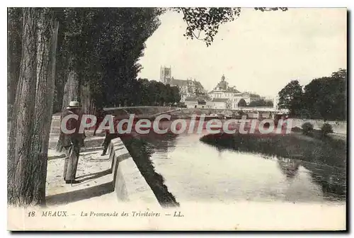 Ansichtskarte AK Meaux La promenade des Trinitaires pont