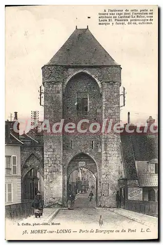 Cartes postales Moret sur Loing Porte de Bourgogne ou du pont