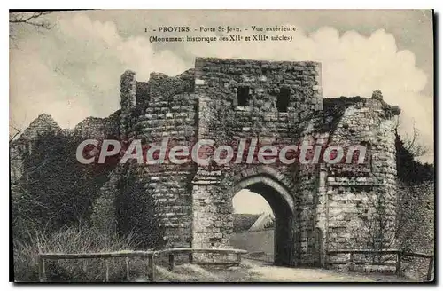 Cartes postales Provins Porte St Jean Vue exterieure monument historique des XII et XIII siecle