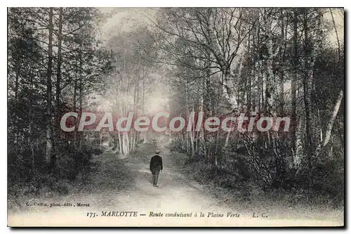 Cartes postales Marlotte Route consuisant a la Plaine Verte