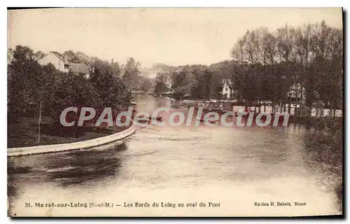 Cartes postales Moret sur Loing S et M Les Bords du loing en aval du pont