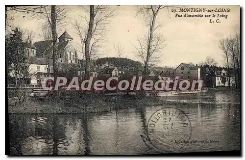 Cartes postales Montigny sur Loing Vue d'ensemble sur le Loing