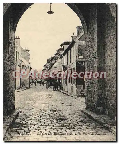 Cartes postales Moret La Grande rue vue prise de la porte de Sannois