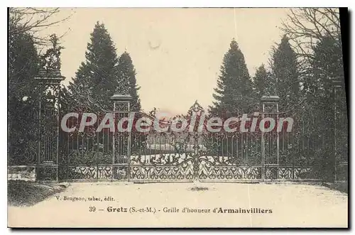 Ansichtskarte AK Gretz S et M Grille d'Honneur d'Armainvilliers