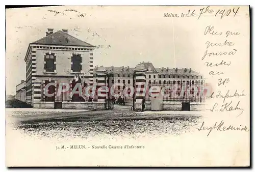 Cartes postales Melun Nouvelle Caserne d'Infanterie