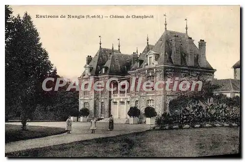 Ansichtskarte AK Environs de Nangis S et M Chateau de Champbrule personnages