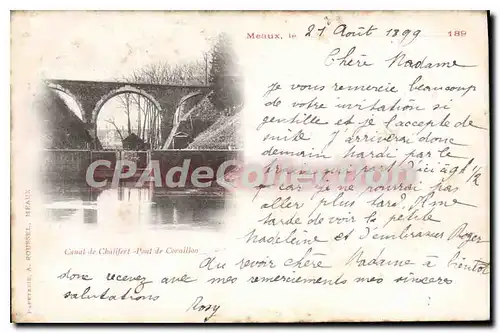 Cartes postales Meaux Canal de Chalifert-pont de cornillon