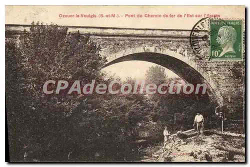 Cartes postales Ozouer le Voulgis S et M Pont de Chemin de fer de l'Est sur l'Yerres