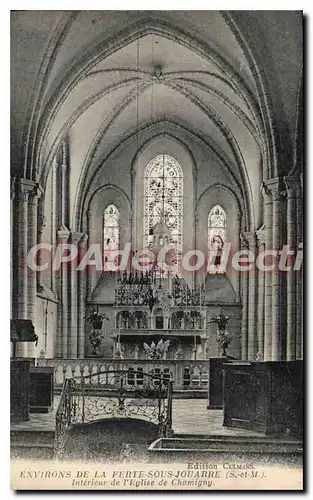 Ansichtskarte AK Environs de la ferte sous Jouarre (S et M) Interieur de l'Eglise de Chamigny