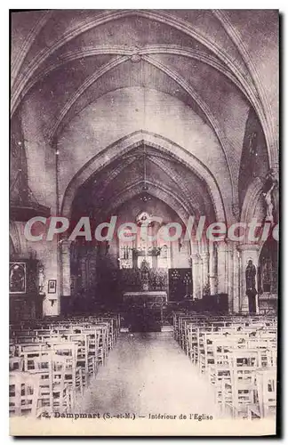 Cartes postales Dampmart (S et M) Interieur de l'Eglise