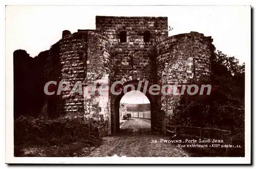 Cartes postales Provins Porte Saint Jean Vue exterieur (XIIIe siecle)