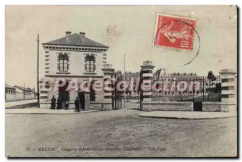 Cartes postales Melun Caserne d'infanterie Quartier Augereoir