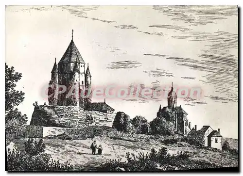 Cartes postales moderne Provins au XVIIIe siecle d'apres une gravure de Fleury La Tour de Cesar et l'eglise St Quiriace