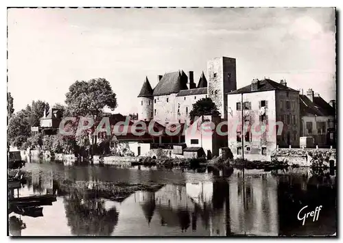 Moderne Karte Nemours (Seine et Marne) Le Vieux Chateau et les bords du Loing