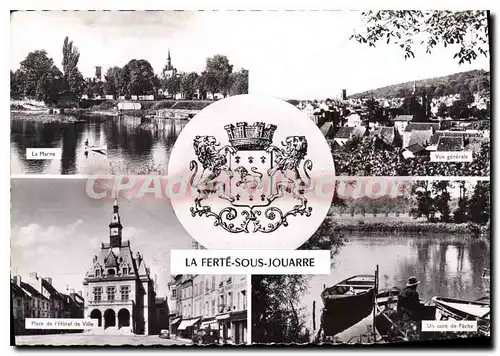 Cartes postales moderne La Ferte sous Jouarre (S et M) La Marne Vue generale Place de l'Hotel de Ville Un coin de Peche