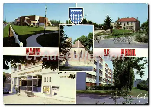 Cartes postales moderne Veaux le Penil (S et M) L'ecole Beuve et Dantier La Poste La residence du Chateau au centre l'e