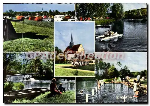 Cartes postales moderne Souppes sur Loing (Seine et Marne) Sur le Terrain de Camping Au basket le camping sur le Loing