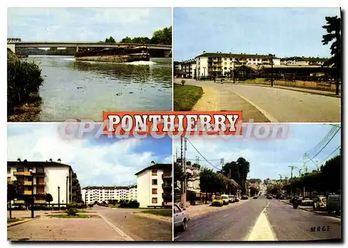 Cartes postales moderne Pontthierry (Seine et Marne) Le Pont Le Marche Cite du Moulin Clair La Nationale 7