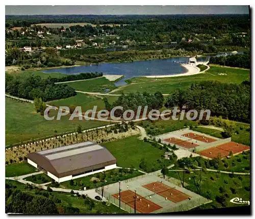 Cartes postales moderne Bois le Roi (S et M) Vue aerienne Base de Loisirs les tennis