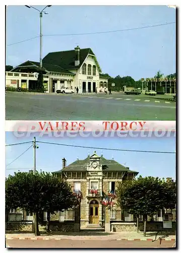 Cartes postales moderne Vaires Torscy La Gare L'Hotel de Ville