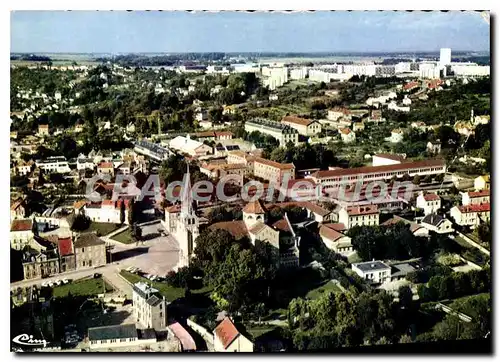 Moderne Karte Coulommiers Vue generale aerienne