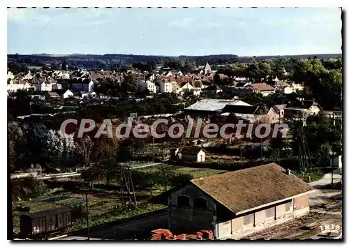 Moderne Karte La Ferte Gaucher (Seine et Marne) Panorama sur la ville depuis le haut des silos