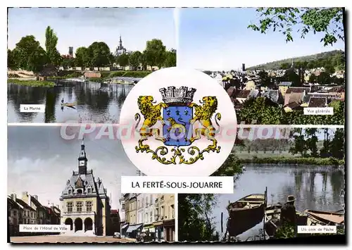 Cartes postales moderne La Ferte sous Jouarre (S et M) La Marne Vue generale Place de l'Hotel de Ville Un coin de Peche