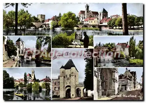 Cartes postales moderne Moret sur Loing (S et M) Panorama sur le Loing La Porte de Bourgogne et les Petits quais l'Egli