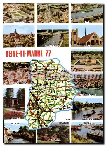 Cartes postales moderne Seine et Marne Fontainebleau Meaux Lagny Ecreville Bray sur marne Montereau Tournan en brie Cr�