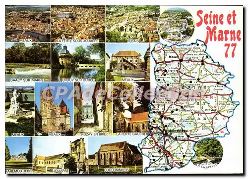 Cartes postales moderne Seine et Marne Rebais Saacy Crouy sur ourcq Meaux rozay en brie Faremoutiers