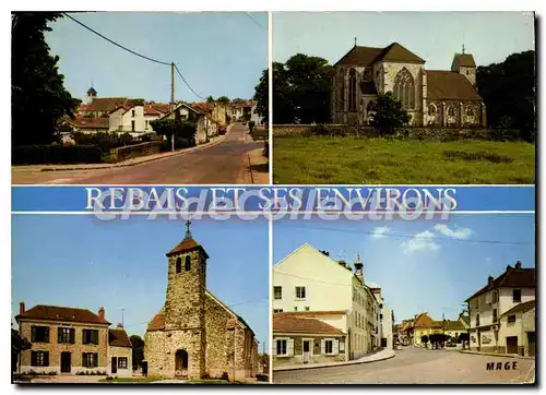 Cartes postales moderne Rebais et ses Environs (Seine et Marne) Vue generale de Rebais Doue La Teetoire La Place de Reb