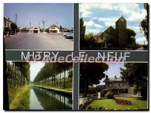 Cartes postales moderne Mitry le Neuf Le Rond Point Stalingrad L'Eglise Le Canal La Mairie
