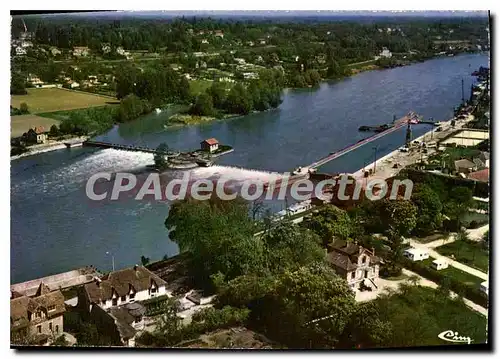 Moderne Karte Bois le Roi (S et M) Vallee de la Seine l'ecluse Vue aerienne