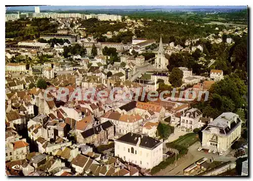 Moderne Karte Coulommiers (S et M) Vue generale aerienne