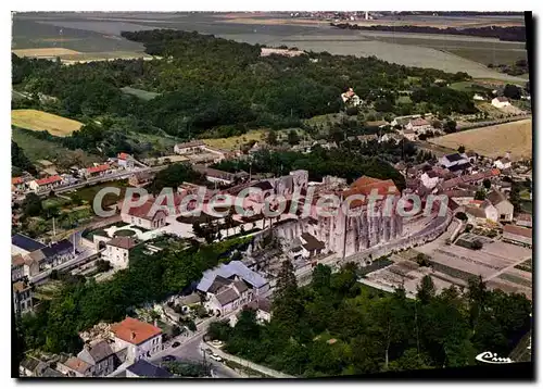 Moderne Karte Chateau Landon (S et M) Vue generale aerienne