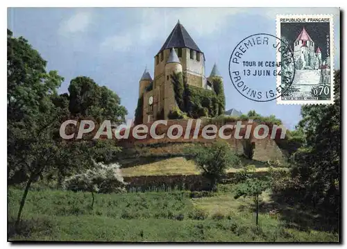 Cartes postales moderne Provins (S et M) La Tour de Cesar premier jour Carte maximum