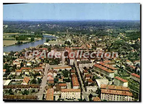 Moderne Karte Champagne sur Seine (S et M) Vue generale aerienne