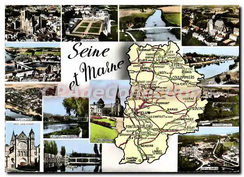 Cartes postales moderne Seine et Marne Superficie