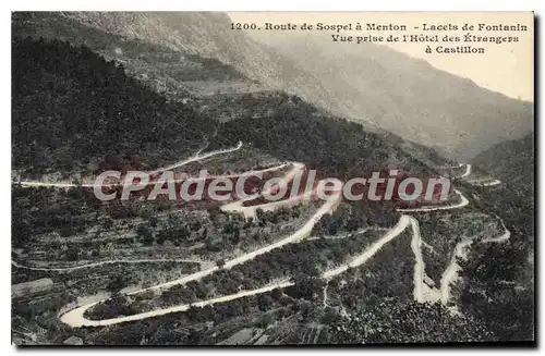 Ansichtskarte AK Route de Sospel � Menton Lacets de Fontanin