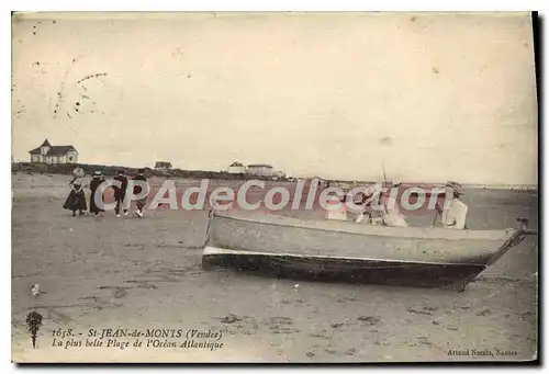 Cartes postales St Jean de Monts (Vendee) La plus belle Plage de l'Ocean Atlantique