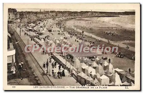 Cartes postales Les Sables d'Olonne Vue generale de la Plage