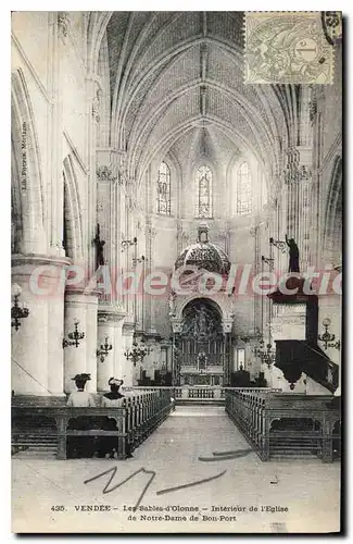 Ansichtskarte AK Les Sables d'Olonne Vendee Interieur de l'Eglise de Notre Dame de Bon Port