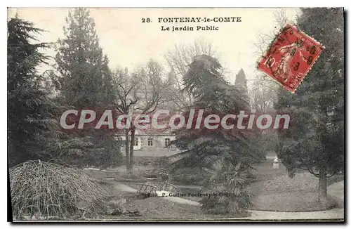 Cartes postales Fontenay le Comte Le Jardin Public