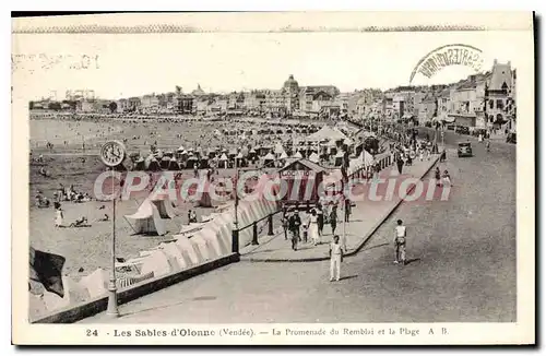 Ansichtskarte AK Les Sables d'Olonne (Vendee) La Promenade du Remblai