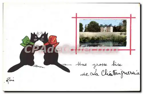 Cartes postales Une grosse bise de la Chataigneraie