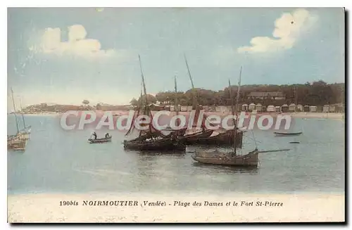 Ansichtskarte AK Noirmoutier (Vendee) Plage des Dames et le Fort St Pierre