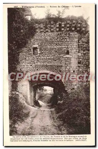 Ansichtskarte AK Tiffauges (Vendee) Ruines du Chateau